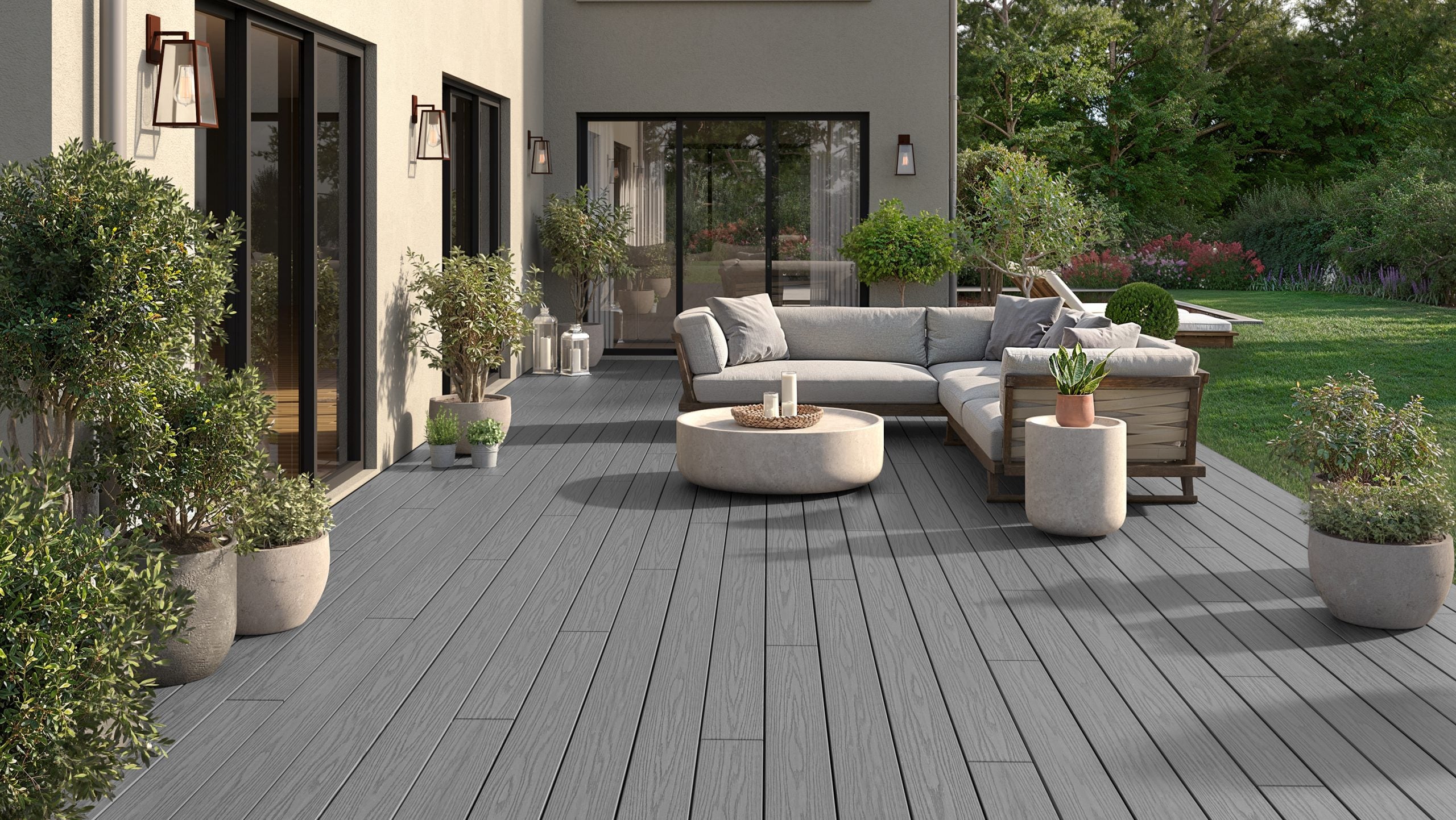 Grey SmartBoard Multi Fix composite decking surface detail