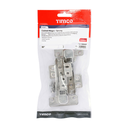90° concealed cabinet hinges, nickel