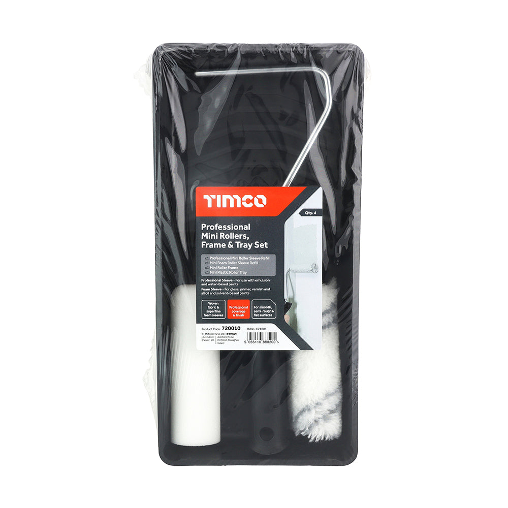 Professional Mini Roller Frame and Tray Set 4 inch angle 2