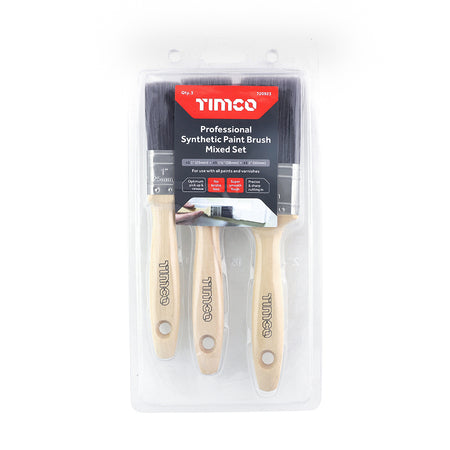 TIMCO Professional Synthetic Paint Brush Mixed Set 3 piece