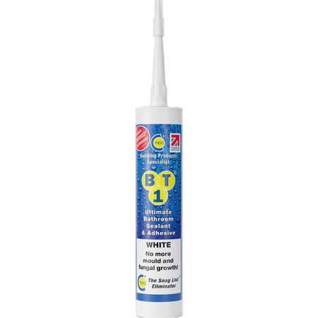 BT1 Ultimate Bathroom Sealant & Adhesive 290ml cartridge - White