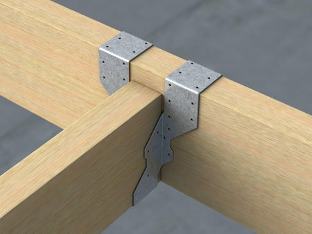 A270 jiffy joist hanger fitted to a timber joist