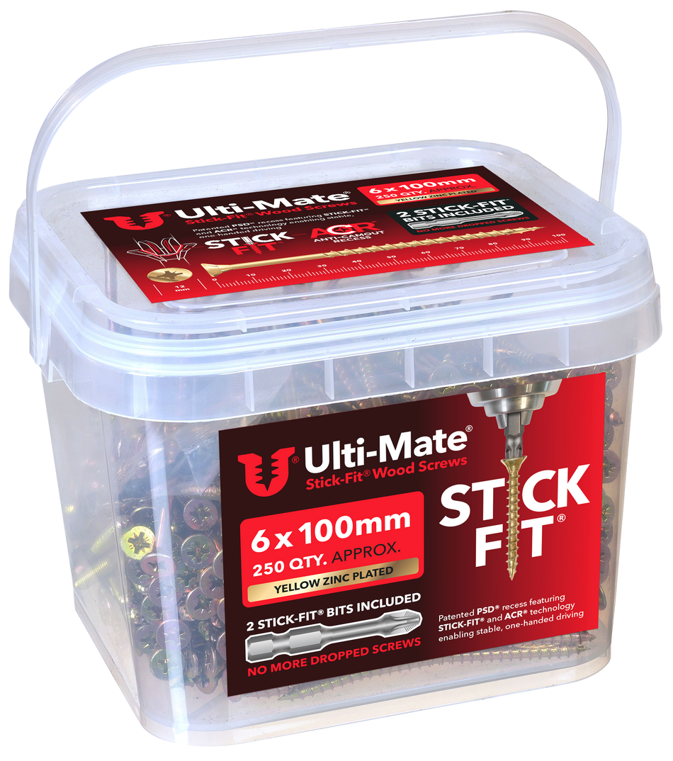Ulti-Mate Woodscrew 6.0 x 100mm (Tub of 250)