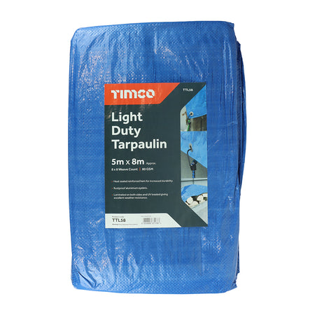 TIMCO Light Duty Tarpaulin 5m x 8m