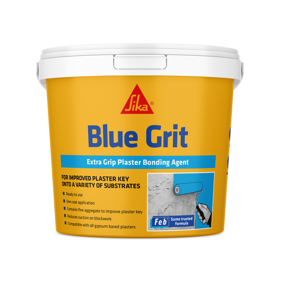 Sika Blue Grit plaster bonding agent tub
