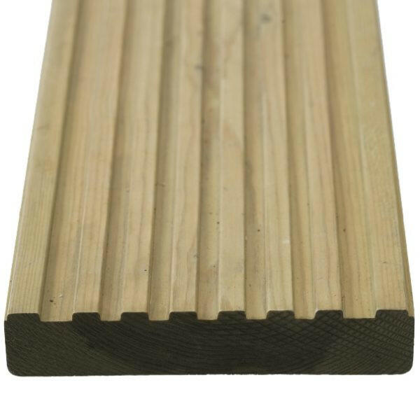 Castle Grooved Reversible Timber Decking Board 32mm x 150mm