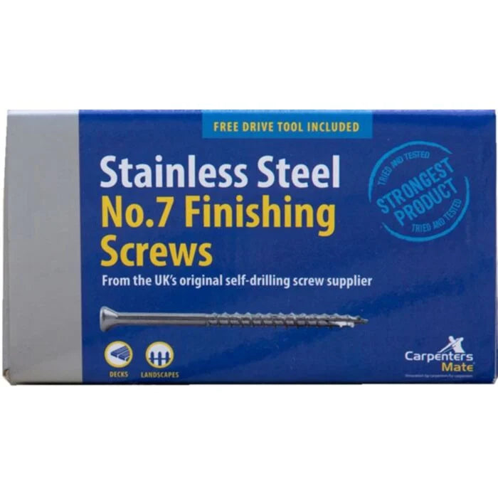 Carpenters Mate 316 Stainless No.7 Finishing Screw 4.2 x 63mm (Box of 200)